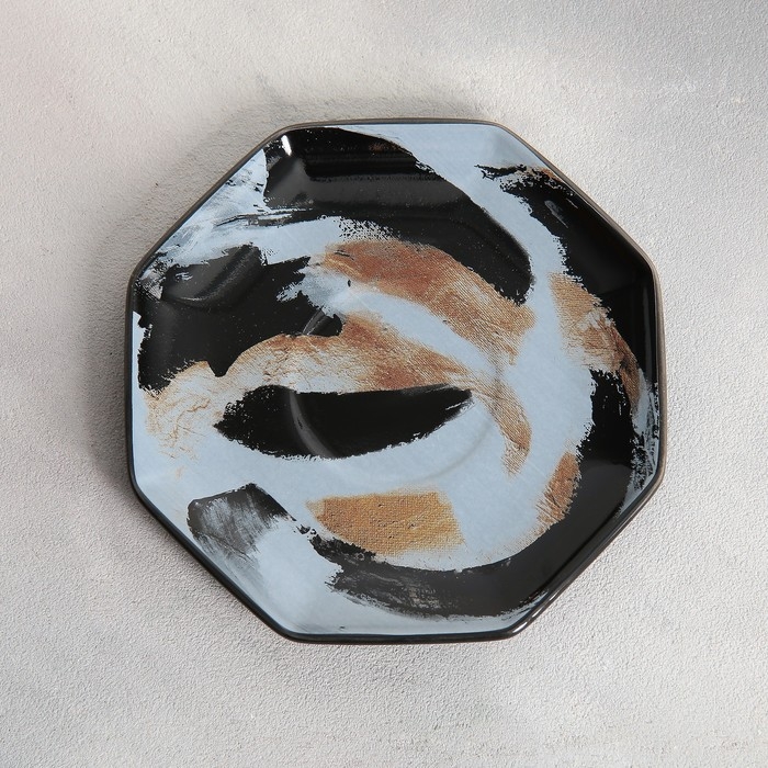 Чайная пара керамическая Art, кружка 200 мл, блюдце 13 см, цвет чёрный Чайная пара керамическая Art, кружка 200 мл, блюдце 13 см, цвет чёрный