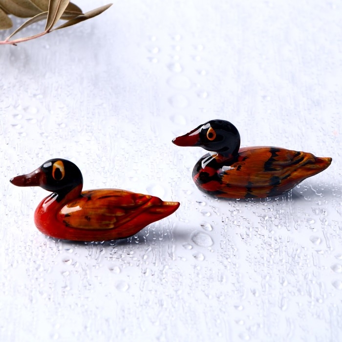 Сувенир &laquo;Уточки мандаринки&raquo; талисман фен-шуй, 1,5 &times; 3,5 &times; 5,5 см, набор 2 шт.