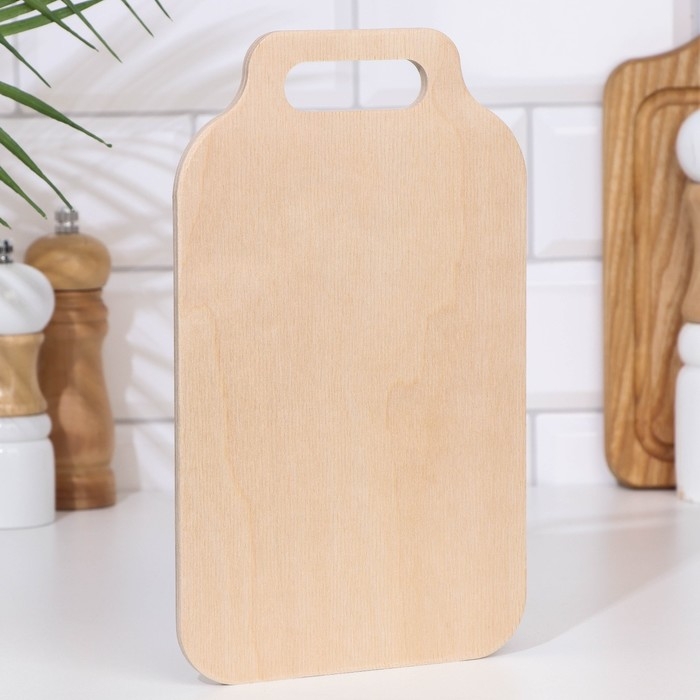 Доска разделочная деревянная "Скоба", ручка вырез, 25&times;15&times;0,6 см