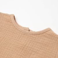 Платье с воротничком Крошка Я Муслин, 74-80, бежевый