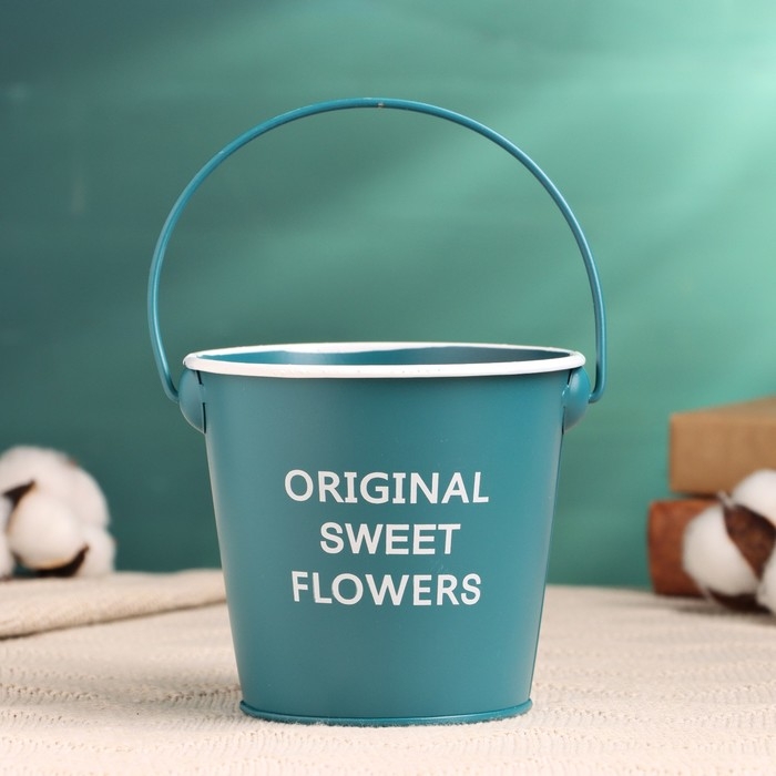 Кашпо "Ведерко Original" изумрудное, 11х11х10см