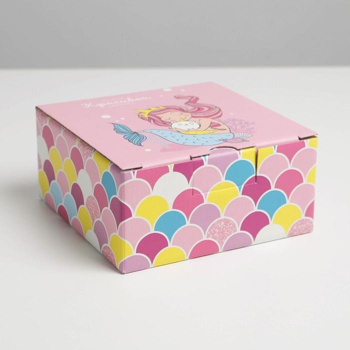 Коробка‒пенал, упаковка подарочная, &laquo;Beautiful&raquo;, 15 х 15 х 7 см