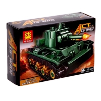 Конструктор блочный &laquo;Танки&raquo;, 6 видов, МИКС