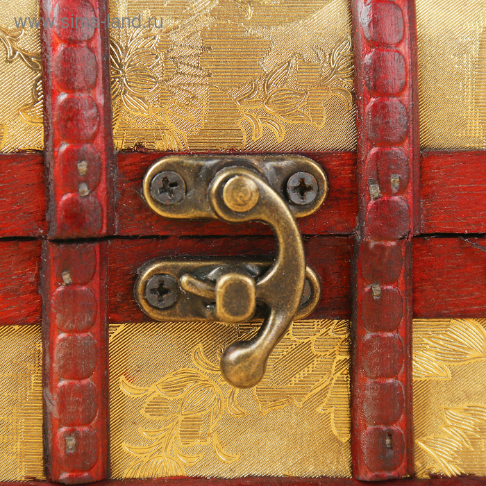 Шкатулка сундучок Шкатулка сундучок "Золотые цветы" набор 2 шт 7х6,5х11 см 9,5х14х9 см