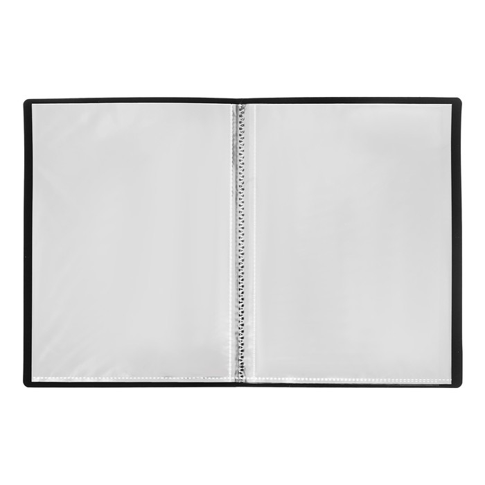 Папка с 20 вкладышами А5, 500 мкм, Calligrata, текстура Папка с 20 вкладышами А5, 500 мкм, Calligrata, текстура "песок", черная