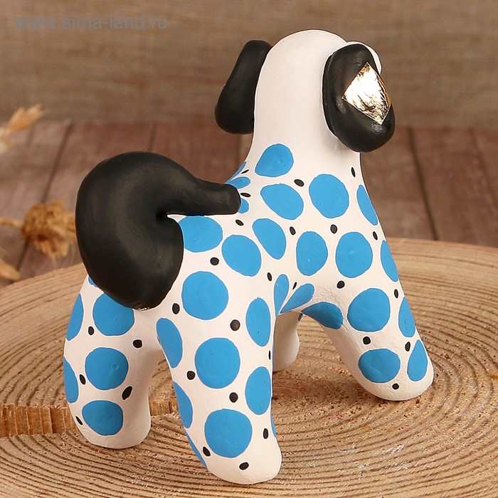 Дымковская игрушка Дымковская игрушка "Собака синяя" 7 см