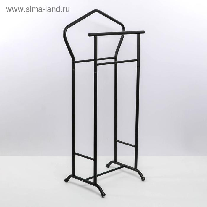 Вешалка костюмная, 37&times;34&times;104 см, цвет чёрный