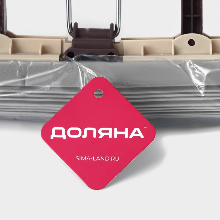 Швабра для мытья пола PVA Доляна, со складным отжимом, насадка 27&times;6 см, стальная составная телескопическая ручка 100(125) см