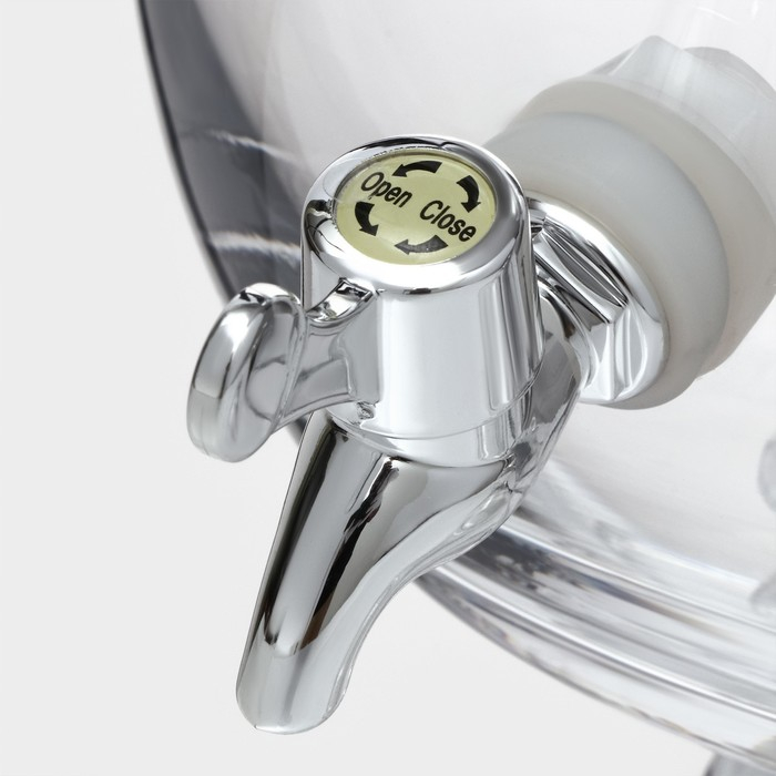 Диспенсер для напитков стеклянный &laquo;Фреш&raquo;, 6 л, 21&times;50 см