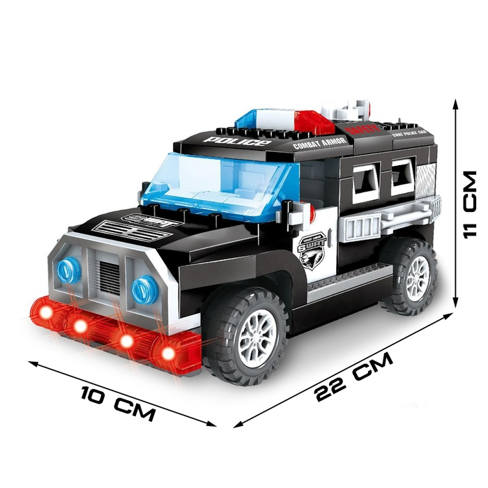 Конструктор блочный &laquo;Спецназ&raquo;, световые и звуковые эффекты, ездит, 72 детали