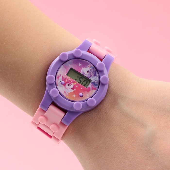 Часы наручные электронные &laquo;Ты прекрасна&raquo;, с ремешком-конструктором