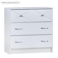 Комод Севиль МДФ, Белый/Белый глянец Комод Севиль МДФ, Белый/Белый глянец