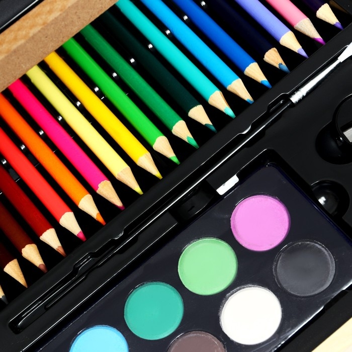 Набор для рисования в деревянном чемоданчике, складной Набор для рисования в деревянном чемоданчике, складной