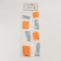 Набор дюбелей с саморезами № 2, 40 предметов в наборе Набор дюбелей с саморезами № 2, 40 предметов в наборе