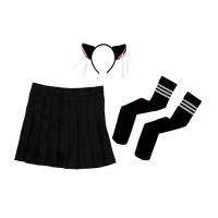 Карнавальный набор &laquo;Неко тян&raquo;, р. 42-44, цвет чёрный