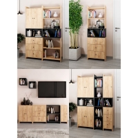 Комод 1Я-300, 300х300х776, Квадро/Антрацит