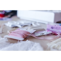 Резинка ажурная бельевая, 13 мм, 10 &plusmn; 1 м, цвет розово-персиковый