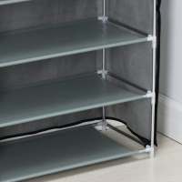 Полка для обуви с чехлом LaDо́m, 5 уровней, 60&times;30&times;90 см, цвет серый