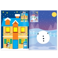 Новогодние аппликации наклейками «Оленёнок» Новогодние аппликации наклейками «Оленёнок»