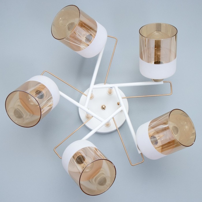 Люстра "Аделла" 5хЕ27 40Вт бело-золотой 52х52х24 см BayerLux