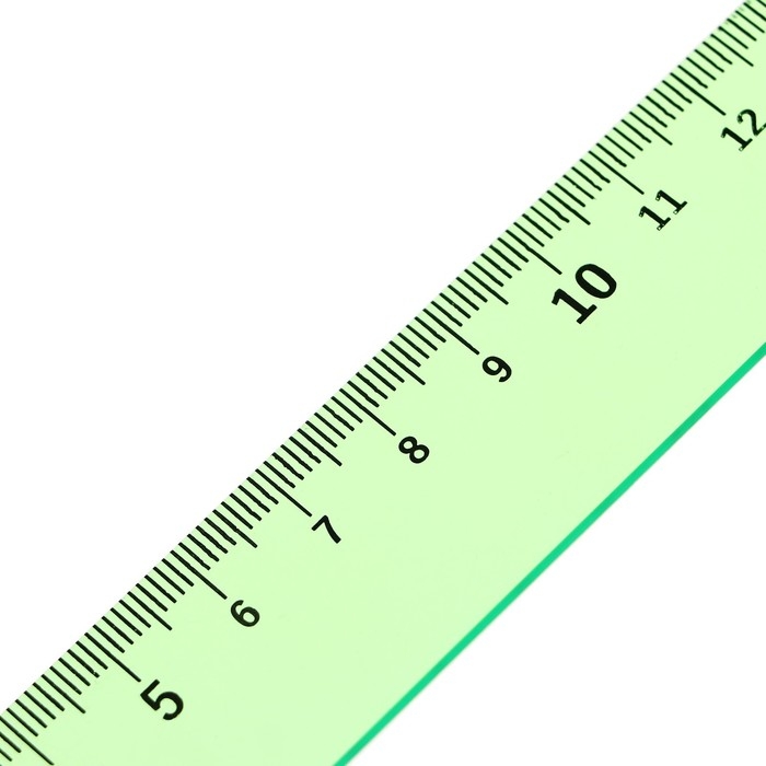 Набор чертёжный 4 предмета (линейка 15 см, угольник 30 &deg;/ 60 &deg;, 10 см; угольник 45 &deg;/ 45 &deg;, 8 см; транспортир 180 &deg;, 9 см), прозрачный зелёный