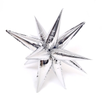 Шар фольгированный 26" &laquo;Звезда 3D составная&raquo;, цвет серебристый, под воздух