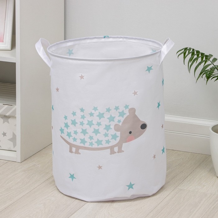 Корзина бельевая текстильная &laquo;Ёжик&raquo;, 35&times;45 см