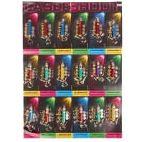 Фонарик лазер с 5 насадками и с кольцом МИКС Фонарик лазер с 5 насадками и с кольцом МИКС