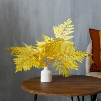 Сухоцвет &laquo;Папоротник&raquo;, жёлтый, 10 шт. в упаковке