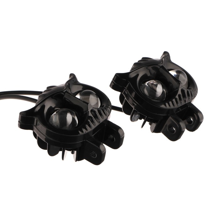 Фара cветодиодная, Сова, 12 В, 15 Вт, 1080 Лм, провод 56 см, свет бело-желтый, набор 2 шт Фара cветодиодная, Сова, 12 В, 15 Вт, 1080 Лм, провод 56 см, свет бело-желтый, набор 2 шт
