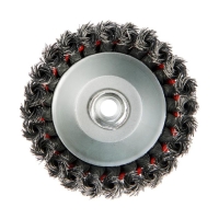 Щетка металлическая для УШМ ЛОМ, крученая проволока, "чашка", М14, 125 мм Щетка металлическая для УШМ ЛОМ, крученая проволока, "чашка", М14, 125 мм