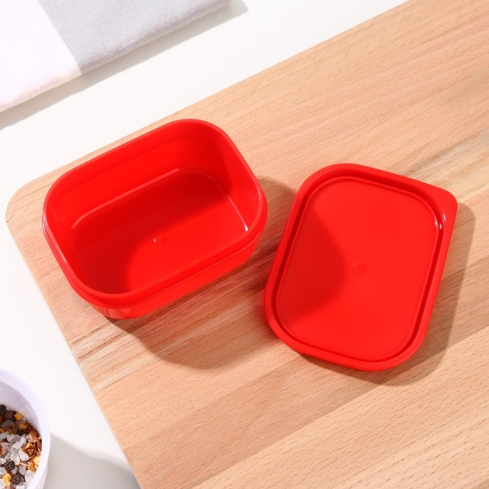 Ланч-бокс прямоугольный FoodVibes &laquo;Живи со вкусом&raquo;, прямоугольный, 150 мл