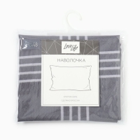 Наволочка LoveLife Square gray, 50*70, 100%хлопок, сатин, 125г/м&sup2;