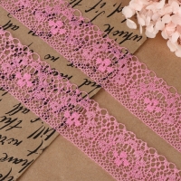 Кружево капроновое, 35 мм × 10 ± 1 м, цвет розовый Кружево капроновое, 35 мм × 10 ± 1 м, цвет розовый