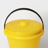 Ведро с крышкой &laquo;Лайт&raquo;, 10 л, цвет жёлтый