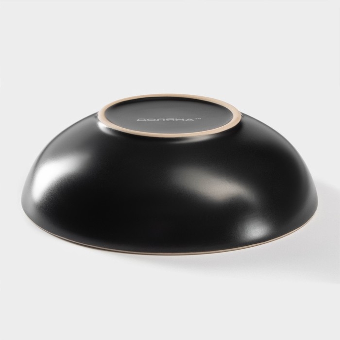 Миска керамическая Доляна &laquo;Ваниль&raquo;, 700 мл, d=18 см, цвет чёрный