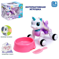 Робот единорог &laquo;Мой любимый питомец&raquo; IQ BOT, на пульте управления, интерактивный: звук, сенсорный, на аккумуляторе, фиолетовый