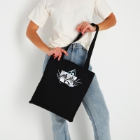 Шопер «Аниме» 35х0.5х40 см, отд без молнии, без подклада, чёрный Шопер «Аниме» 35х0.5х40 см, отд без молнии, без подклада, чёрный