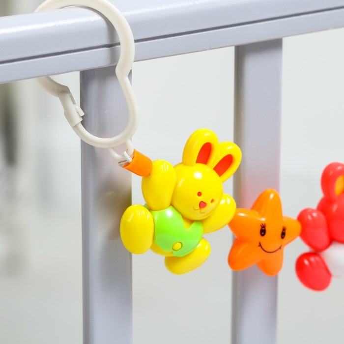 Растяжка на коляску/кроватку &laquo;Зайчики&raquo;, 3 игрушки, Крошка Я