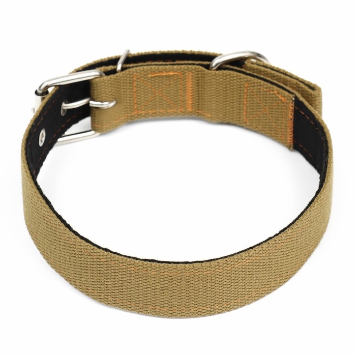Ошейник брезентовый с подкладом, 72 х 3,5 см, песочный Ошейник брезентовый с подкладом, 72 х 3,5 см, песочный