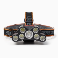 Фонарь налобный аккумуляторный, 10 Вт, 1000 мАч, 200 лм, LED, IPX3 Фонарь налобный аккумуляторный, 10 Вт, 1000 мАч, 200 лм, LED, IPX3