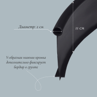 Лента бордюрная, 0,11 × 10 м, толщина 1 мм, пластиковая, чёрная, KANTA Лента бордюрная, 0,11 × 10 м, толщина 1 мм, пластиковая, чёрная, KANTA