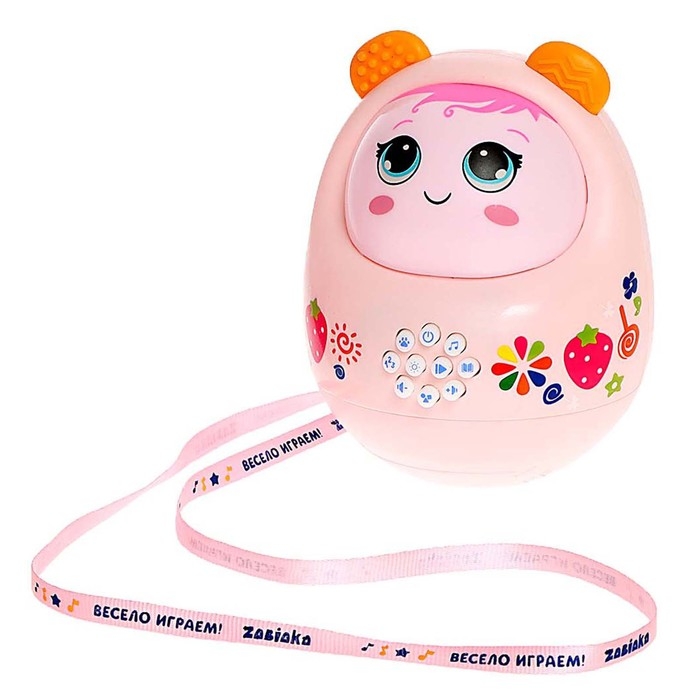 Музыкальная неваляшка &laquo;Мой малыш&raquo;, звук, свет, цвет розовый