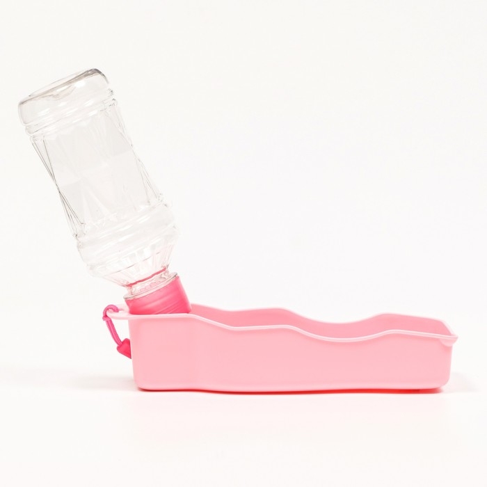 Автопоилка прогулочная с фигурной бутылочкой, 250 мл, розовая Автопоилка прогулочная с фигурной бутылочкой, 250 мл, розовая