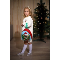 Новогодний детский рюкзак &laquo;Пёсик у ёлки&raquo;, на новый год