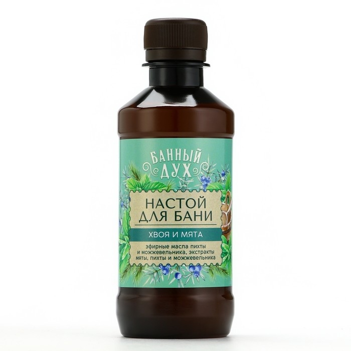 Настой для бани «Хвоя и мята», 250 мл, аромат хвои и мяты, БАННЫЙ ДУХ Настой для бани «Хвоя и мята», 250 мл, аромат хвои и мяты, БАННЫЙ ДУХ