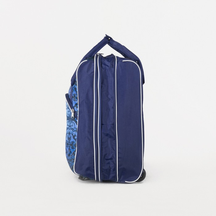 Чемодан малый 37 л (S) с сумкой, отдел на молнии, наружный карман, цвет синий