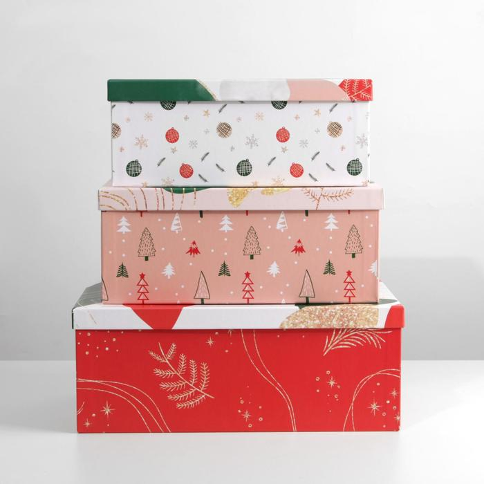 Набор подарочных коробок 3 в 1 &laquo;Подарок для тебя&raquo;, 26 х 17 х 10‒32.5 х 20 х 12.5 см, Новый год