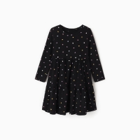 Платье для девочки, цвет чёрный/сердечки, рост 116 см