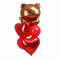 Набор шаров «Мишка. Сердце», латекс, фольга набор 7 шт. Набор шаров «Мишка. Сердце», латекс, фольга набор 7 шт.
